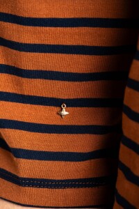 Polera Alogodón Elastano Rayada Camel