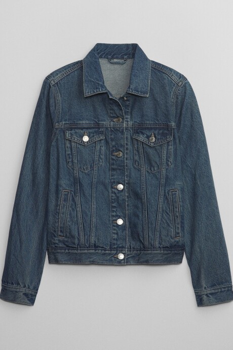 Campera De Jean Mujer Medium Wash