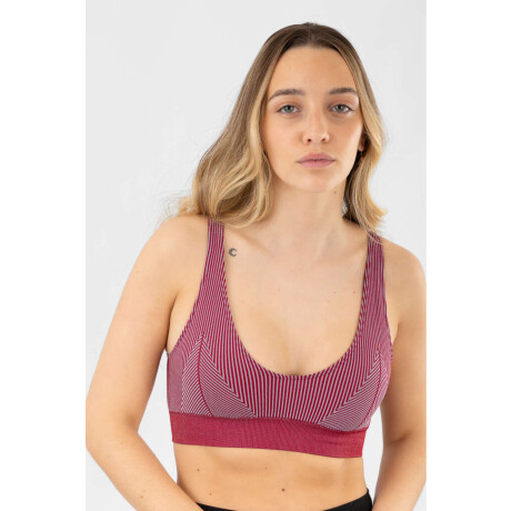 Top deportivo bicolor Bordeaux