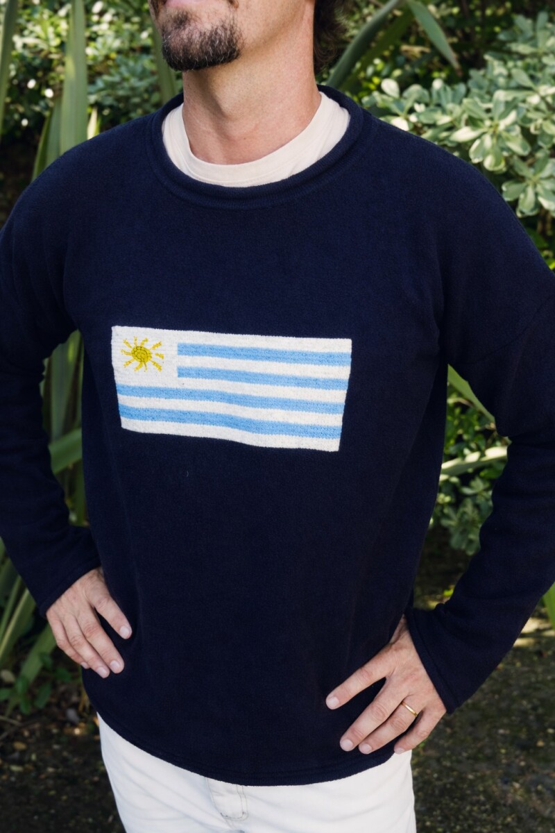 Flag Wool Sweater Men - Azul Marino 