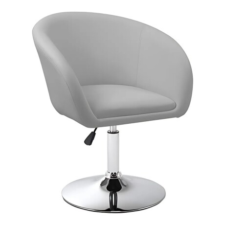 Silla Taburete Butaca con Respaldo en Cuero Lumax Modelo Stella Plateado