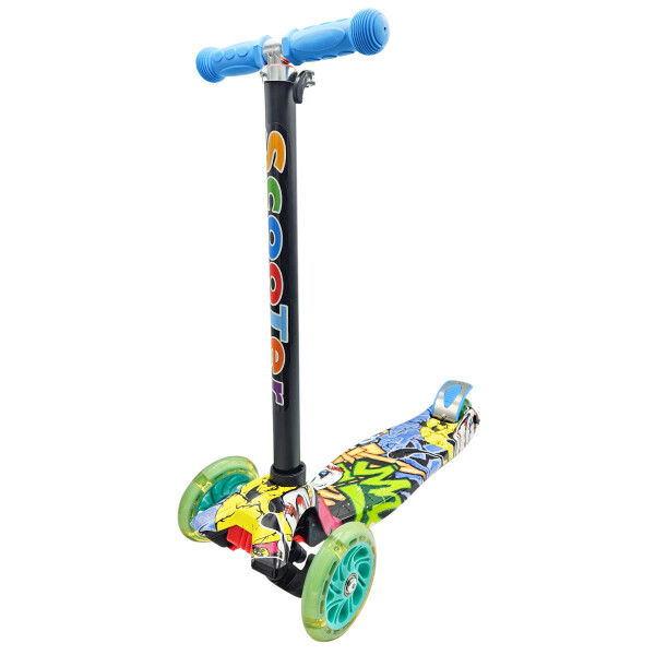 Monopatin Tripatin Scooter Luces Regulable Infantil Niños Variante Diseño Graffiti Dos