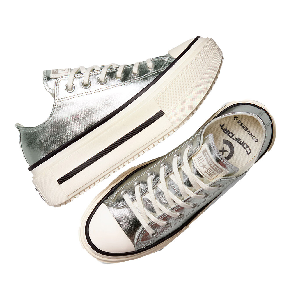 Zapatillas Converse Chuck Taylor AS Double Stack Platform Metallic Unisex Silver