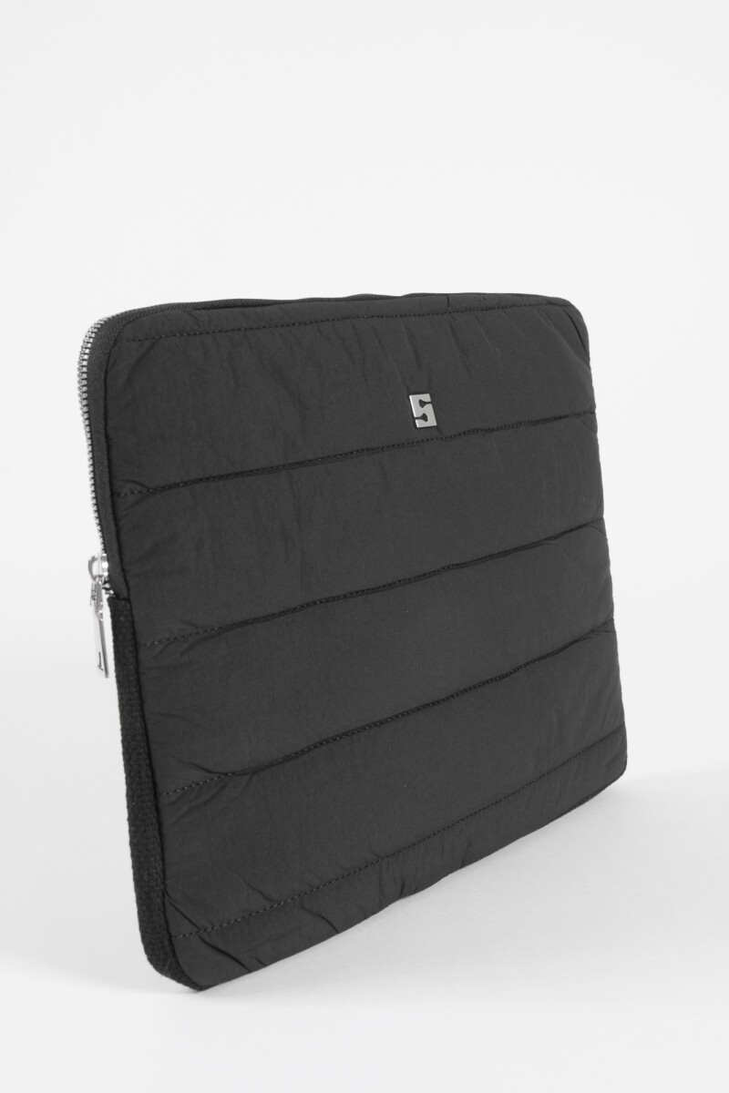 Estuche porta laptop pespunte negro