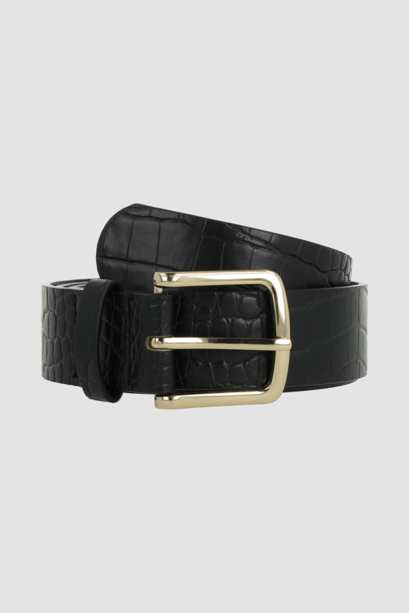 Cinto croco - Negro 