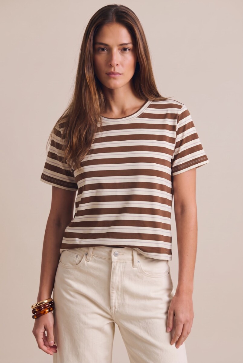 Remera Rayada - Chocolate 