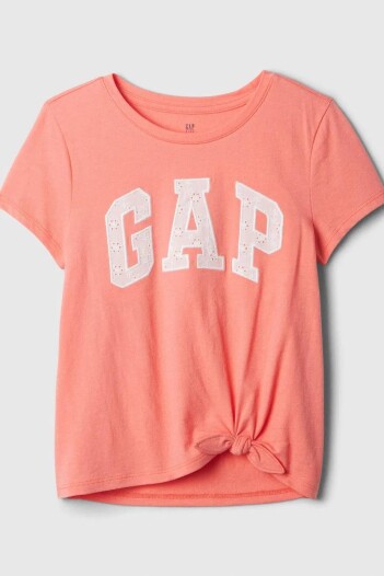 Remera Logo Gap Con Nudo Niña Cupid Pink