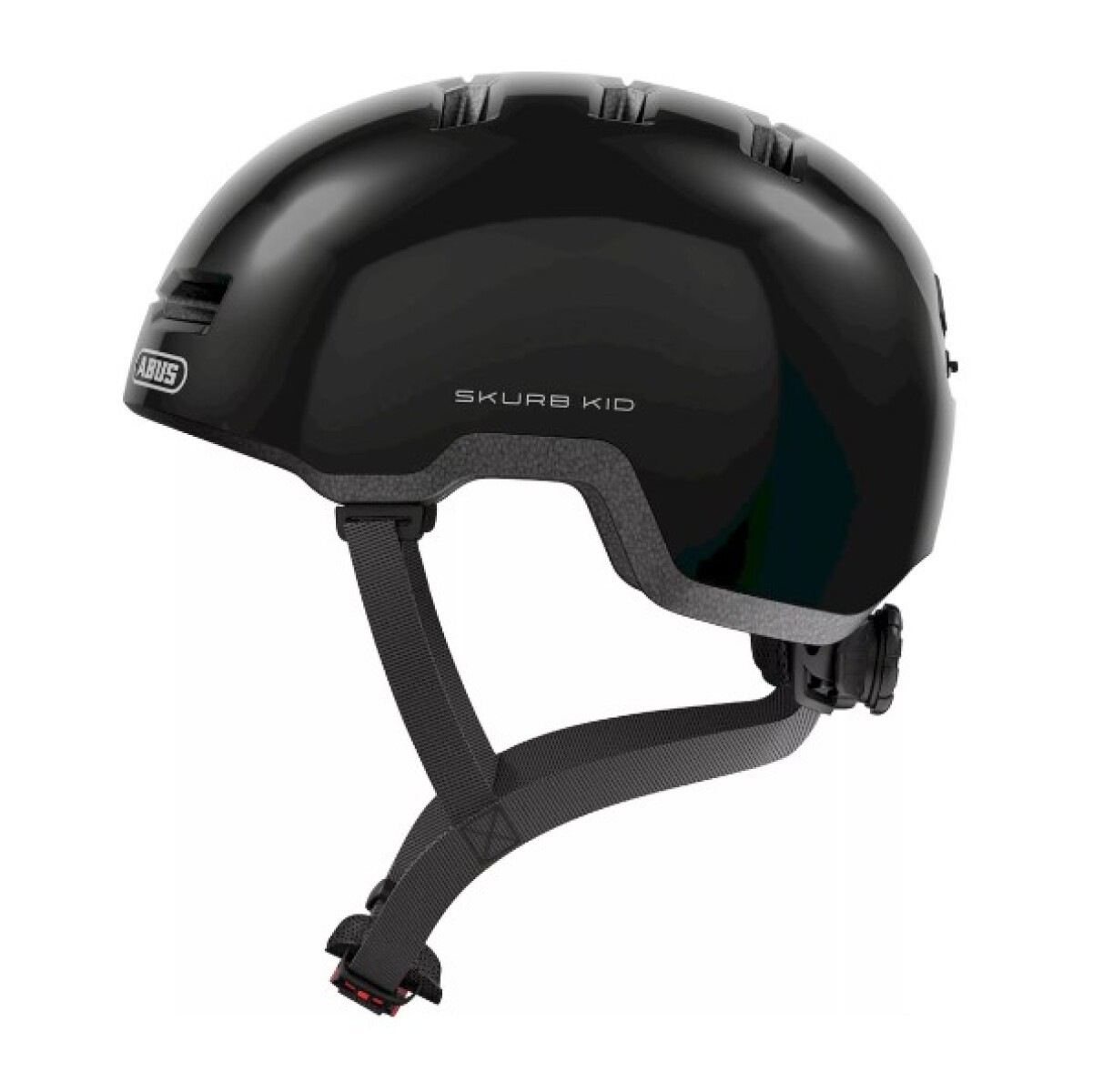 CASCO DE NIÑO ABUS SKURB KID - GREY STARS - Shiny Black 