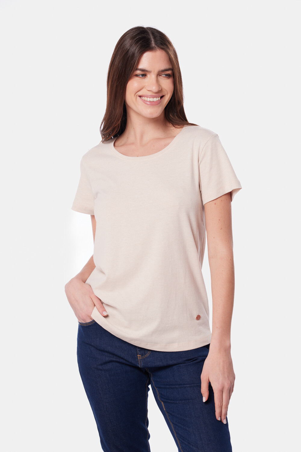 REMERA LISA Beige