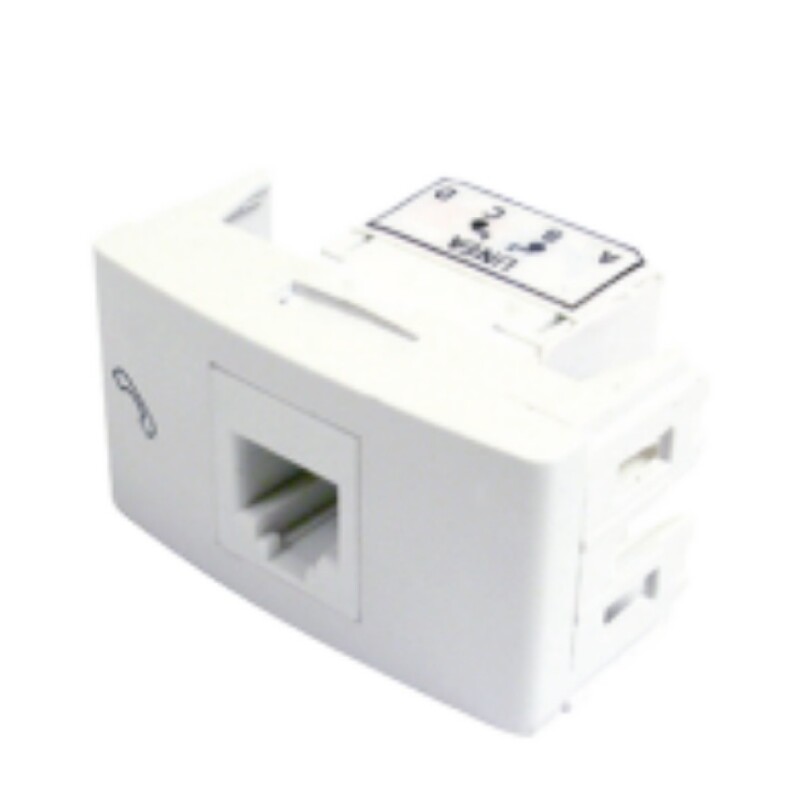 TOMA TELEFONICO RJ11 (CAT.3,6P4C) BLANCO - LM TOMA TELEFONICO RJ11 (CAT.3,6P4C) BLANCO - LM