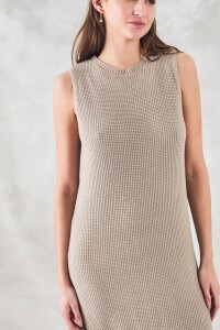 Vestido Halter Tejido Lurex Vizón