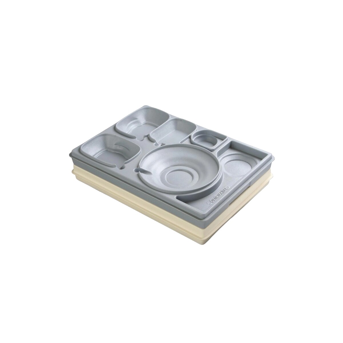 Bandeja Termica con Tapa de 5 Reparticiones de Polipropileno 