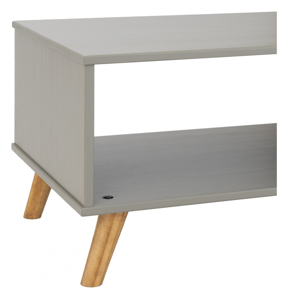 Mesa De Living Minimalista - Madera Maciza - Linea Dublin - Gris Mesa De Living Minimalista - Madera Maciza - Linea Dublin - Gris