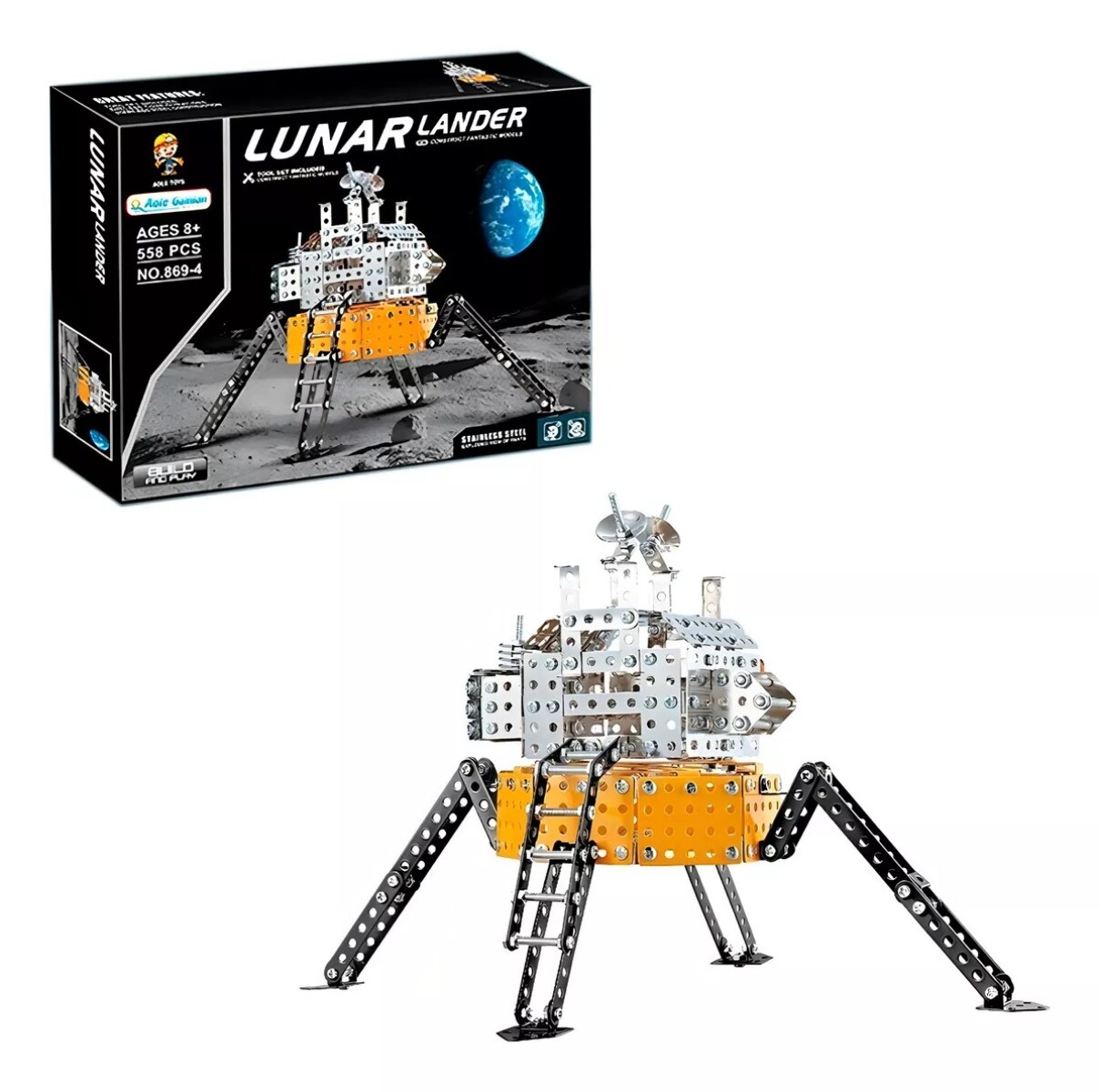Mecano Construcción En Acero Inox Aterrizaje Lunar 