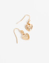 Aros Colgantes Cortos Metal Aros Colgantes Corazón - Dorado