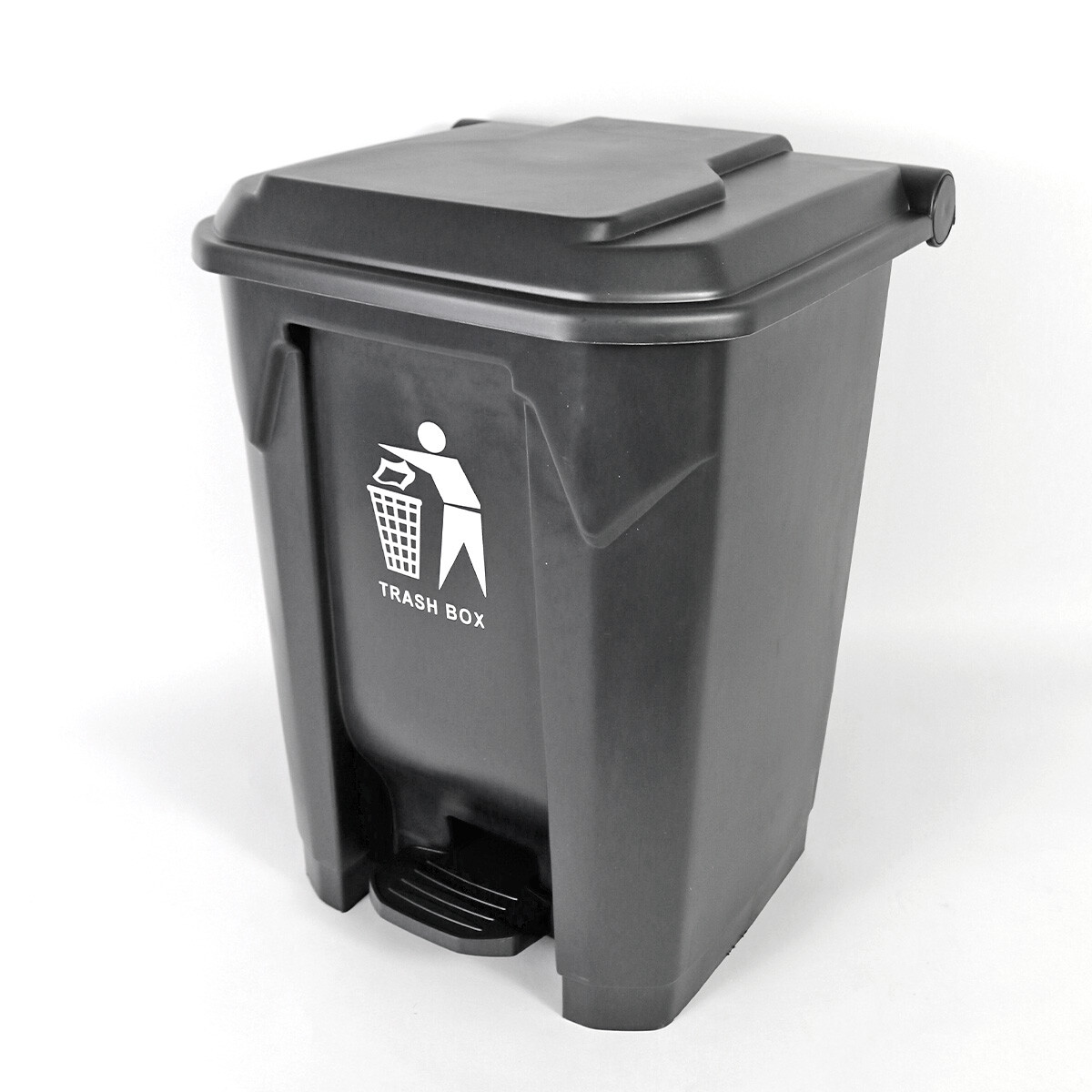BASURERO PLAST NEGRO C/PEDAL 47.5X41.5X68.5CM 