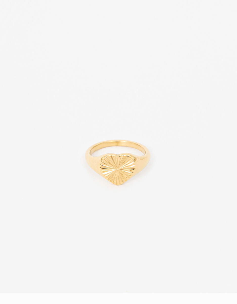 Anillo De Acero Corazón 