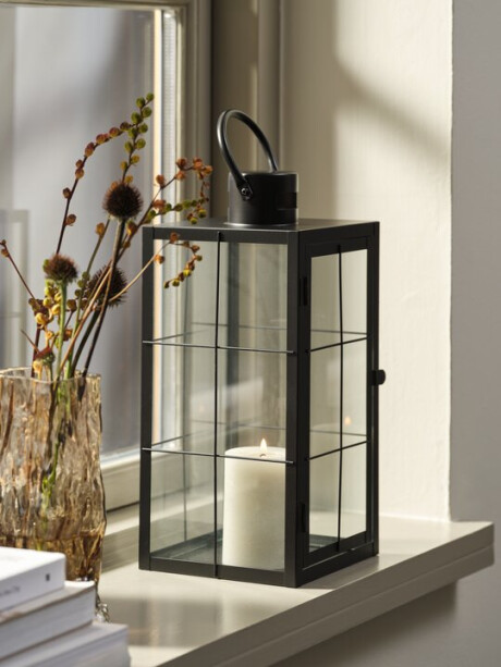 Farol VILLADS W16xL16xH36cm negro Farol VILLADS W16xL16xH36cm negro
