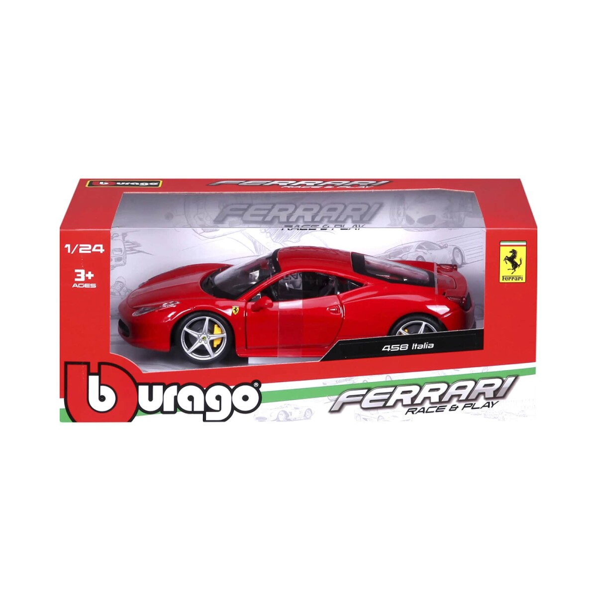 Auto Burago Race+ 1/24 Ferrari - 458 Italia 