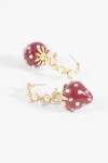 Caravanas dije frutilla dorado