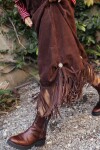 Theater Leather Skirt Chocolate