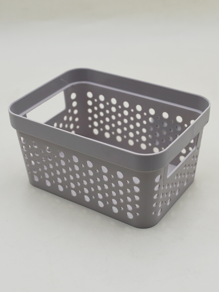CESTO ORGANIZADOR 2LTS 18.2X13.4X9.4CM - GRIS (V) 