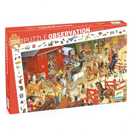 Puzzle Observation Caballos 200 Piezas Unica