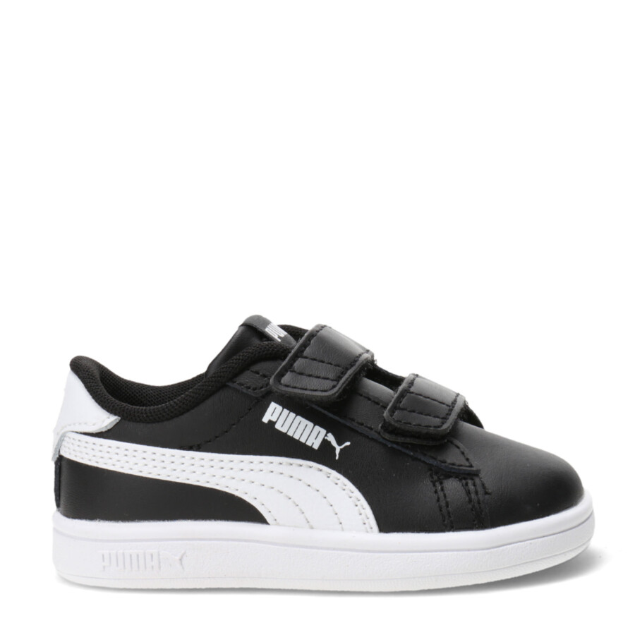 Championes Infantiles Puma Smash 3.0 Leather V Negro - Blanco