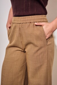 Pantalon Gingham Marron