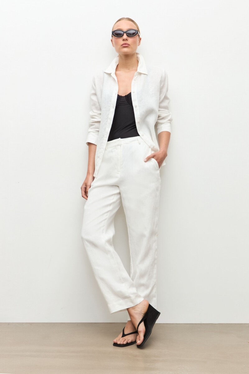 Camisa 100% Lino blanco