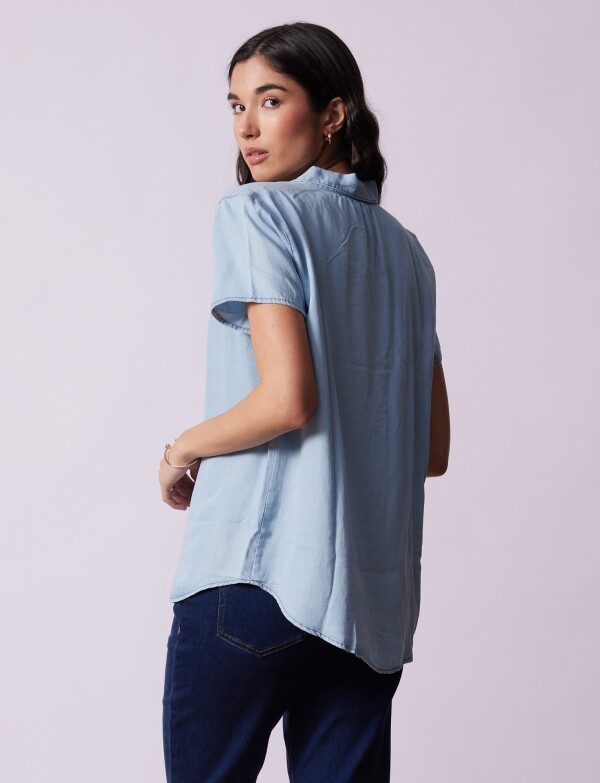 Camisa Tencel Punto Smock JEAN CLARO
