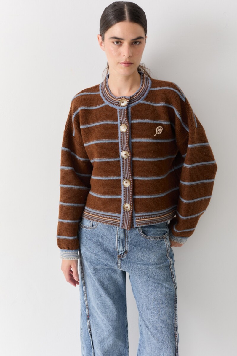 CARDIGAN TERRO TENNIS Chocolate