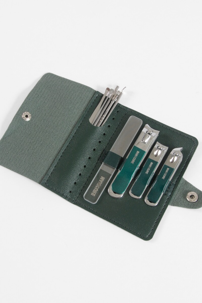 Set manicura 10 piezas verde