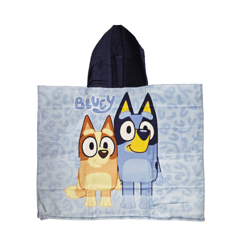 Bata Poncho Infantil Bluey 100% Algodón 70 x 58 U