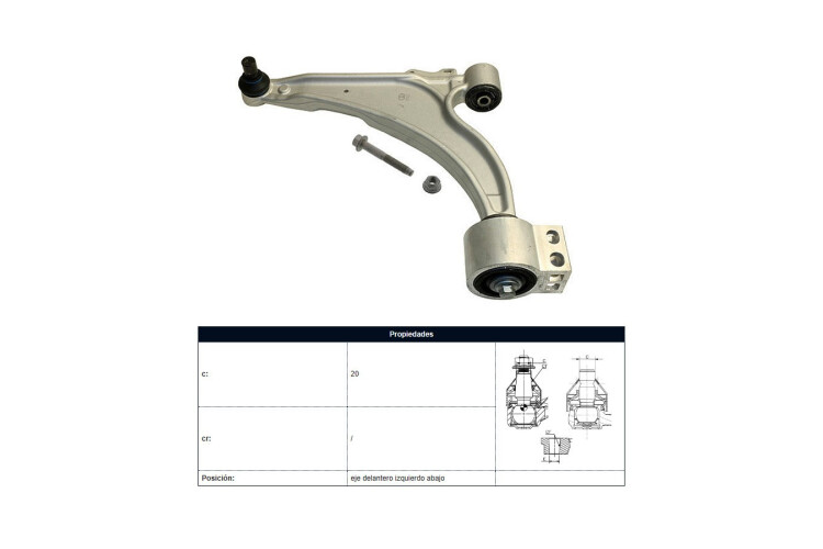 Parilla De Susp Del Chev Cruze Ii Ltz/Cruze I Lt Ltz 08-23 Izq Parilla De Susp Del Chev Cruze Ii Ltz/Cruze I Lt Ltz 08-23 Izq