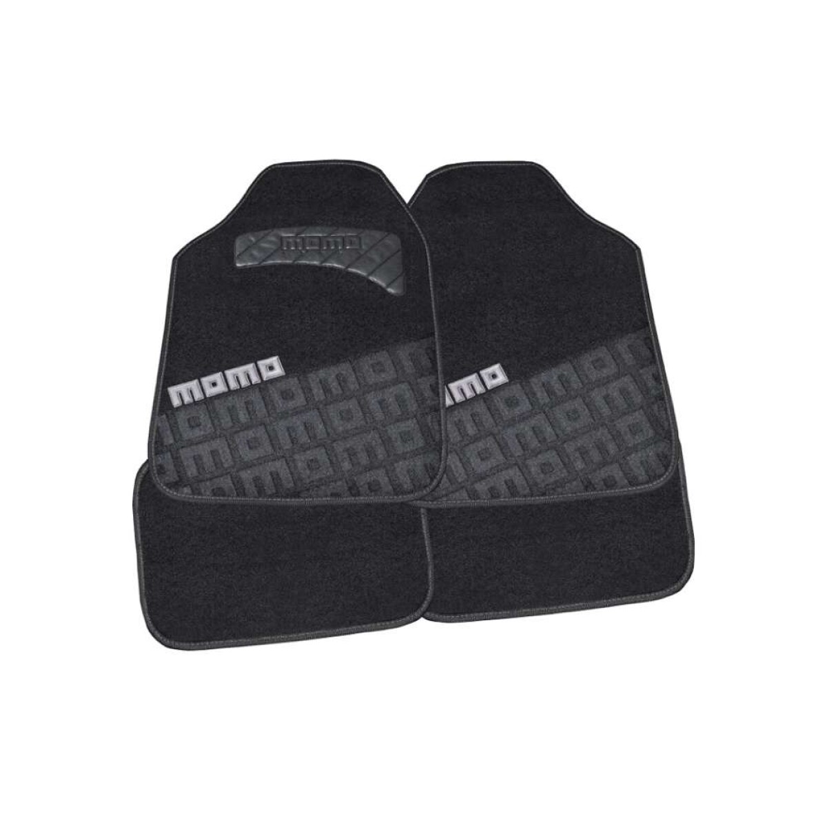 Alfombra Momo Auto - Negro Y Gris 