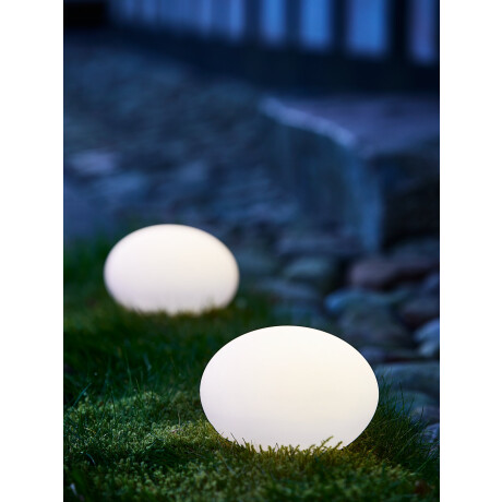 Lámpara solar HAVESANGER Ø25xH17cm blanco Blanco