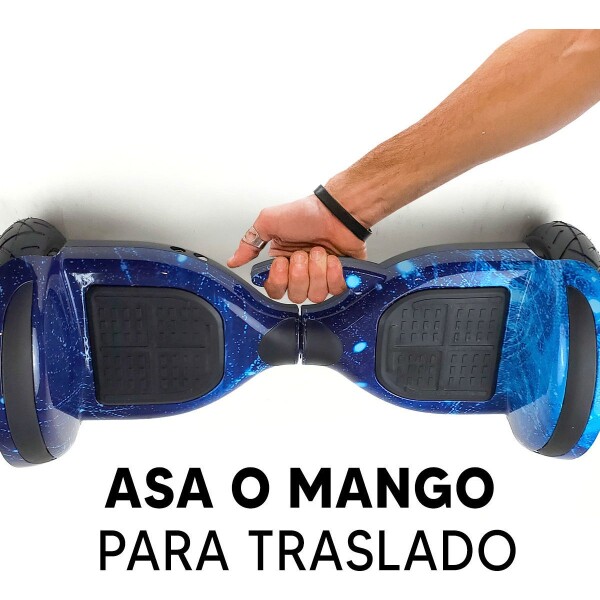 Skate Electrico Hoverboard Musica Bluetooth Luz Patineta 10" Color Variante Cosmos Azul