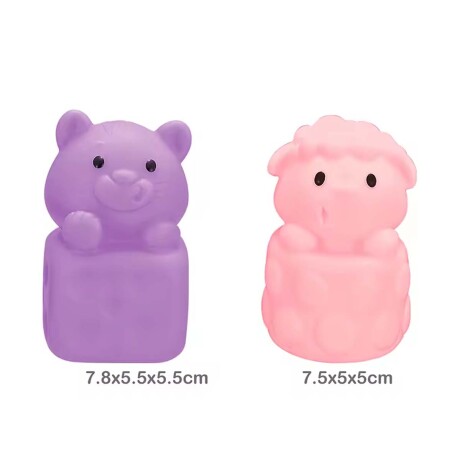 Set 6 Mini Muñecos Silicona Texturizada Blanda Bebé Huanger Multicolor