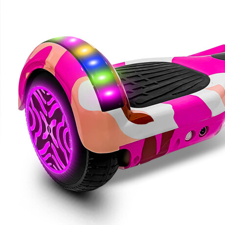 Skate Hoverboard Eléctrico 6.5 Bluetooth Luces Led N1 Rosado