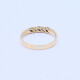 Anillo medio sin fin oro 18k con 3 zafiros azules y 2 brillantes. Anillo medio sin fin oro 18k con 3 zafiros azules y 2 brillantes.