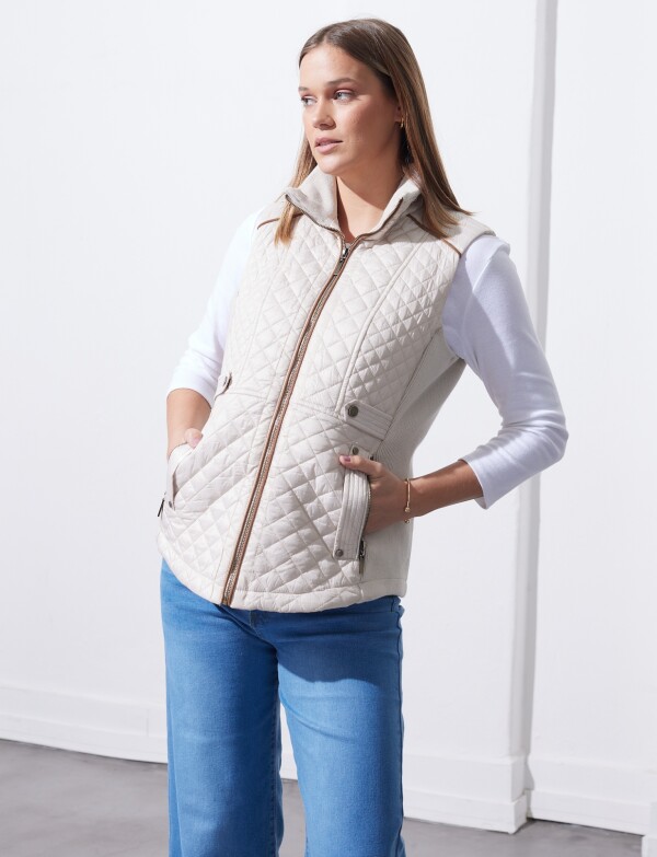 Chaleco Capitoneado BEIGE