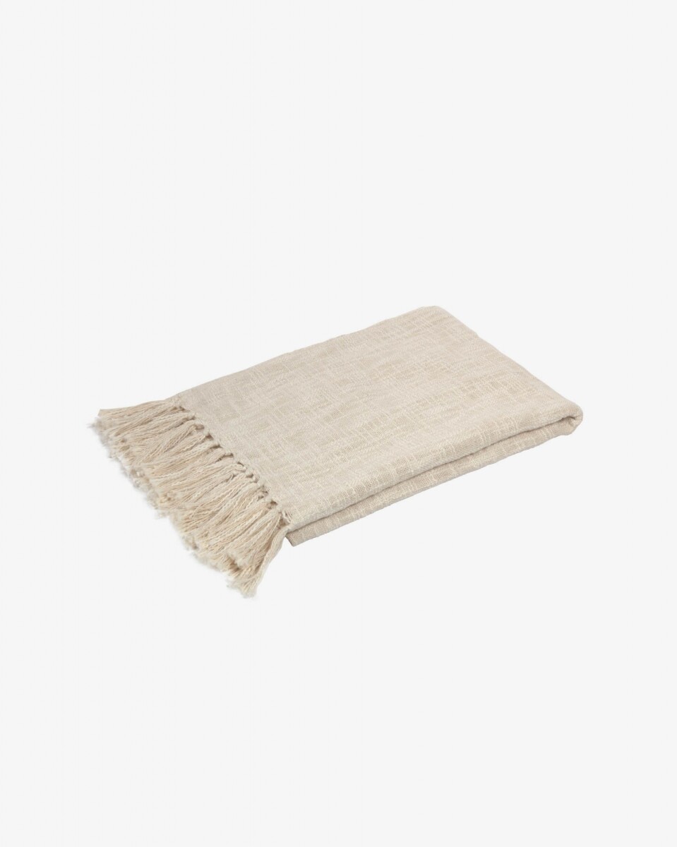 Manta Seila 100% algodón beige 130 x 170 cm 