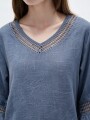 Blusa Surnia Azul Piedra