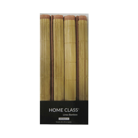 Set x4 Individuales Bambú Varios Colores BEIGE