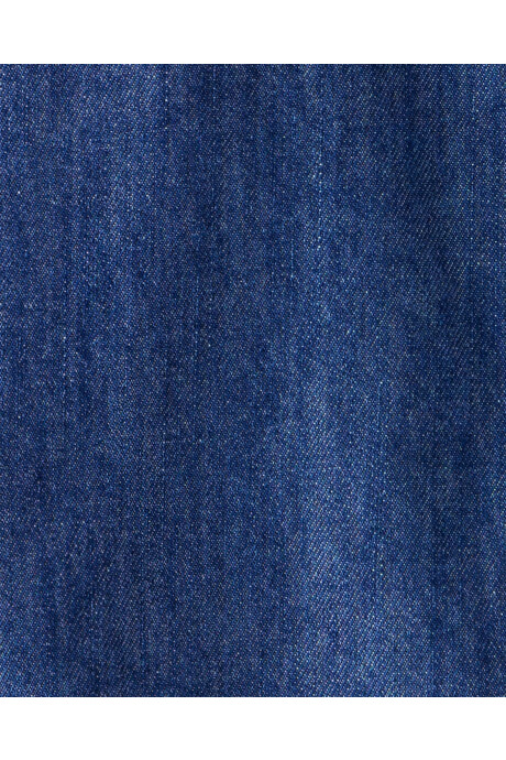 Camisa de chambray, cuello con encaje Sin color