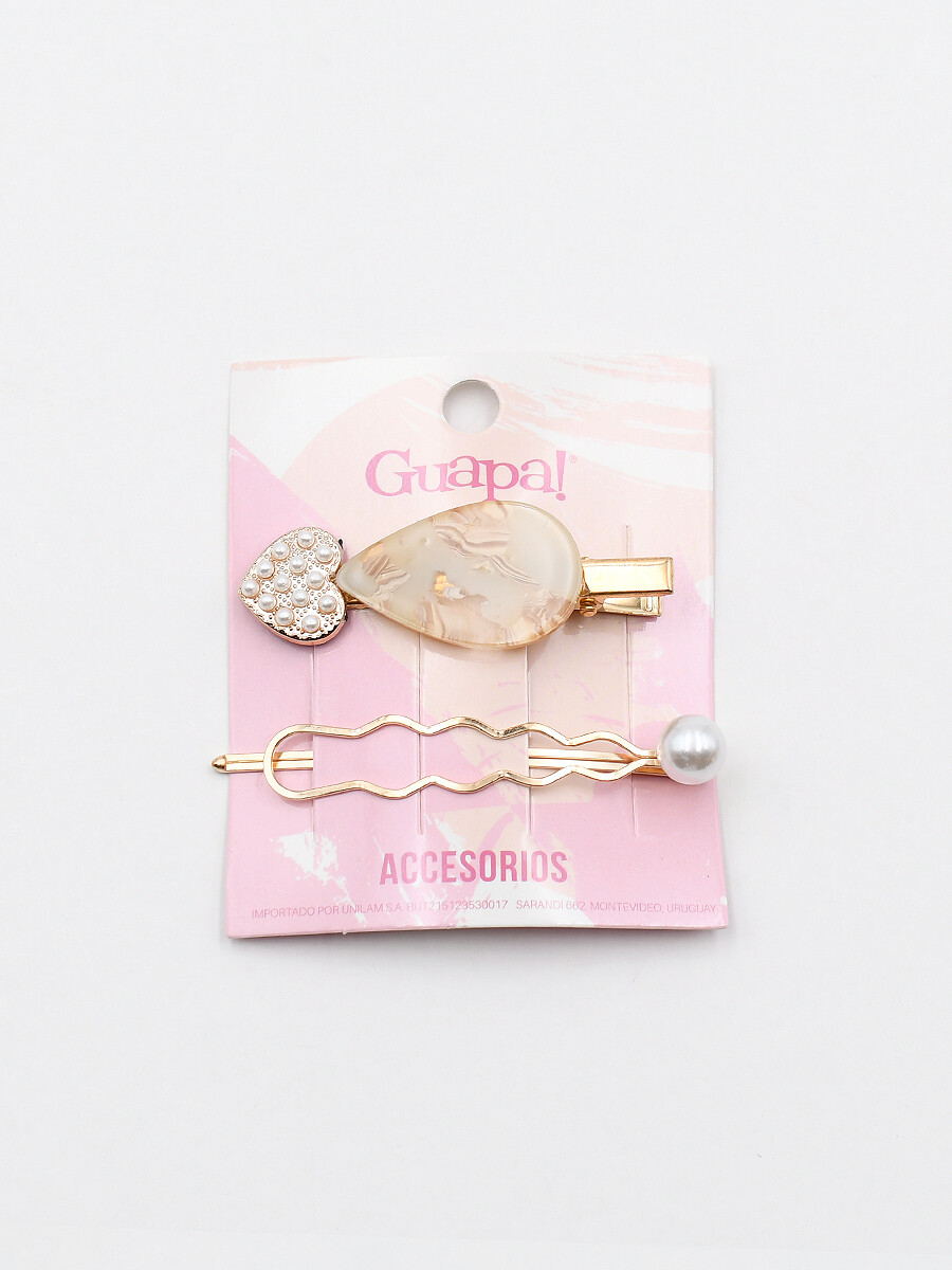 BROCHES SET X 2 - DORADO 