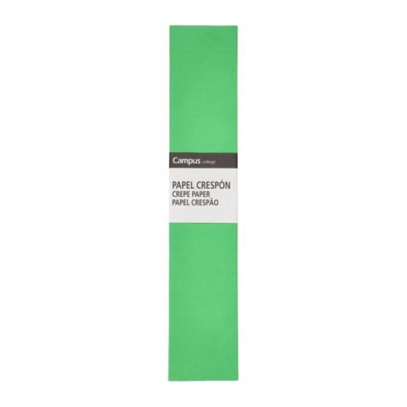 Papel Crepé Campus Verde 50Cm x2M 20 Grs #Papel Crepé Campus Verde 50Cm X 2M 20 Grs