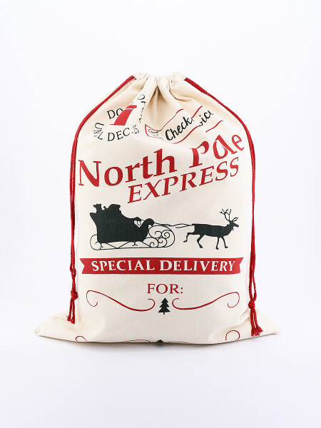 BOLSA TEXTIL PARA REGALOS BLANCO