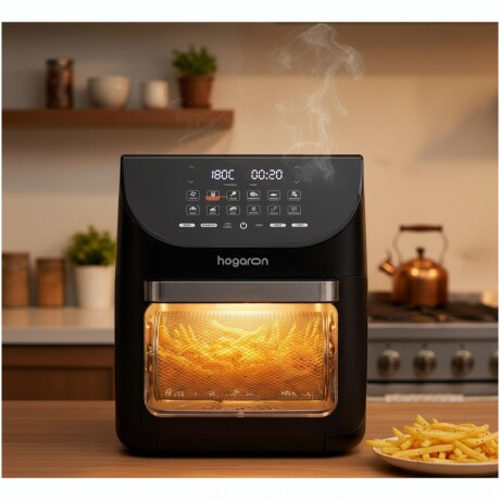 Freidora de Aire HOGARON 1800W Capacidad 12L 10 Programas Con Accesorios Freidora de Aire HOGARON 1800W Capacidad 12L 10 Programas Con Accesorios